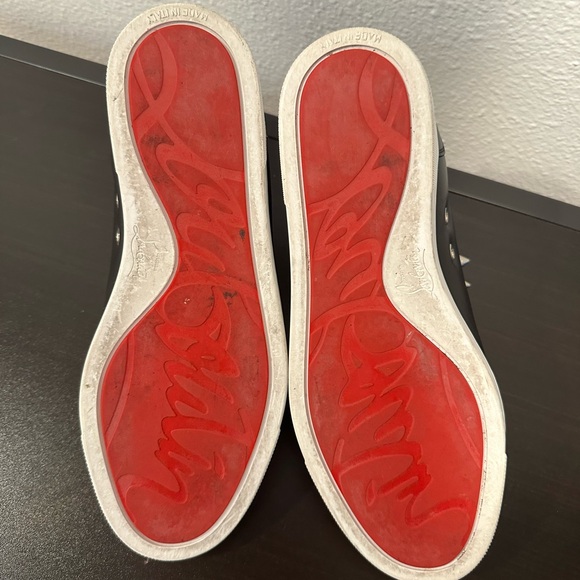 Christian Louboutin Shoes Womens Size 39.5 Leather Stud Slip On Made in Italy - Picture 3 of 7